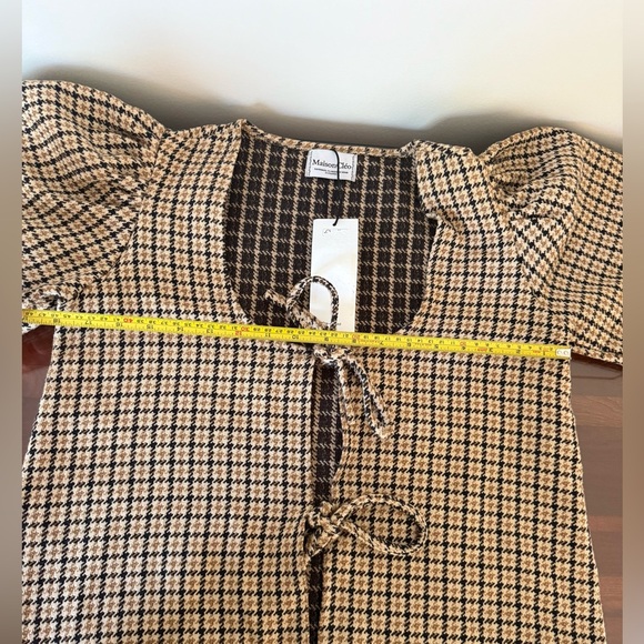 Maison Cleo Agnes Checked Cotton Blouse HANDMADE-TO-ORDER AT HOME IN FRANCE - Picture 10 of 13
